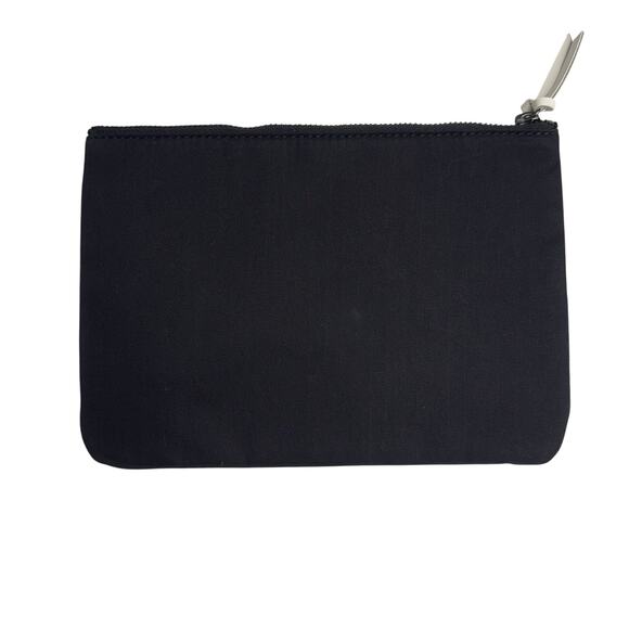 BALENCIAGA PARIS Black Canvas Travel Pouch with Leather Trim - Picture 2 of 11